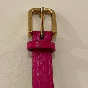 J Crew Pink Lizard Leather Belt